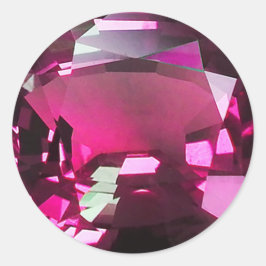 Paarse edelsteen ronde sticker