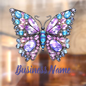 paarse edelstenen vlinder  raamsticker (Vel 2)