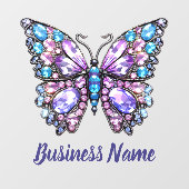 paarse edelstenen vlinder raamsticker (Vel)