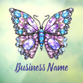 paarse edelstenen vlinder  raamsticker (Vel 3)