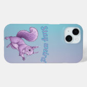 Paarse Eekhoorn Cartoon Pastel Gradiënt Case-Mate iPhone Case (Achterkant (horizontaal))