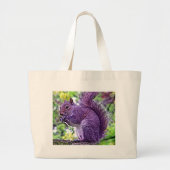 Paarse eekhoorn grote tote bag (Voorkant)