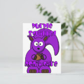 Paarse eekhoorn maakt het niet uit briefkaart (Staand voorkant)