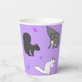 Paarse eekhoorns papieren bekers (Achterkant)