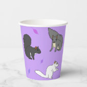 Paarse eekhoorns papieren bekers (Voorkant)