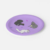 Paarse eekhoorns papieren bordje (Gekanteld)