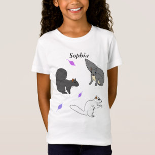 Paarse eekhoorns t-shirt