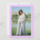 Paarse een beetje Boo Schattige Halloween Baby sho Kaart (Achterkant)