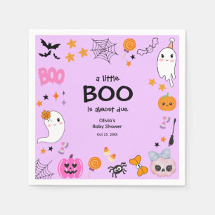 Paarse een beetje Boo Schattige Halloween Baby sho Servet