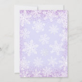 Paarse een beetje sneeuwvlok Baby shower Kaart (Achterkant)
