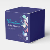 Paarse een kleine parel onder het zeeen baby showe bedankdoosjes (Voorkant Zijde)