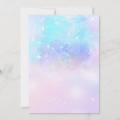 Paarse Eenhoorn Baby shower Kaart (Achterkant)