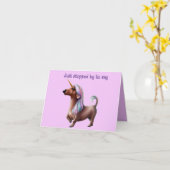 Paarse Eenhoorn Dachshund elke Gelegenheid Kaart (Gele Bloem)