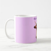 Paarse Eenhoorn Dachshund Koffiemok (Links)