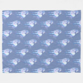 Paarse Eenhoorn Droom Fleece Deken (Voorkant (Horizontaal))