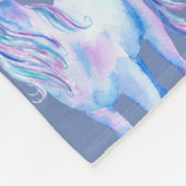 Paarse Eenhoorn Droom Fleece Deken (Hoek)