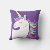 Paarse Eenhoorn Eenhoorns Fantasy Kussen (Achterkant)