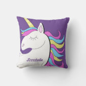 Paarse Eenhoorn Eenhoorns Fantasy Kussen (Voorkant)