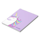 Paarse Eenhoorn Eenhoorns Fantasy Notitieblok (Linkerzijde)