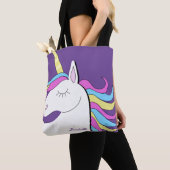 Paarse Eenhoorn Eenhoorns Fantasy Tote Bag (Dichtbij)