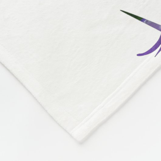 Paarse eenhoorn fleece deken, groot (Hoek)