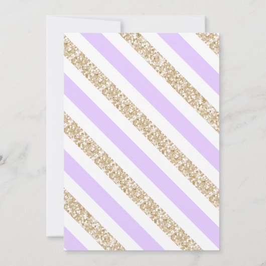 Paarse Eenhoorn Girly Verjaardag Kaart (Achterkant)