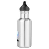 Paarse eenhoorn gouden glitter hart gepersonalisee waterfles  (Rechts)