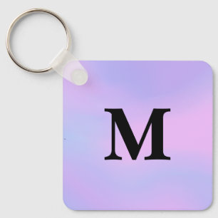 Paarse eenhoorn gradiënt Custom Name Sleutelhanger
