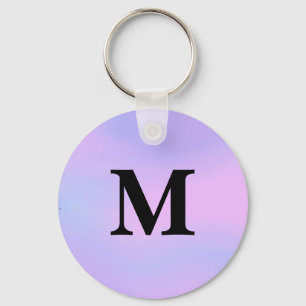 Paarse eenhoorn gradiënt Custom Name Sleutelhanger
