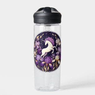Paarse eenhoorn irissen eenhoorns iris waterfles