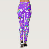 Paarse Eenhoorn Leggings (Achterkant)