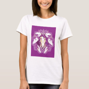 Paarse Eenhoorn Mandala T-shirt
