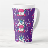 Paarse Eenhoorn Pony Latte Mok (Rechterhoek)