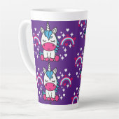 Paarse Eenhoorn Pony Latte Mok (Linkerhoek)