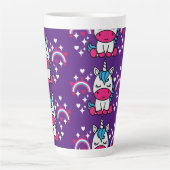 Paarse Eenhoorn Pony Latte Mok (Voorkant)