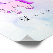 paarse eenhoorn poster (Hoek)