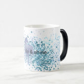 Paarse Eenhoorn Sparkle Aqua Glittery Confetti Magische Mok (Voorkant rechts)