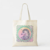 Paarse Eenhoorn Tote Bag (Achterkant)