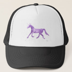 Paarse eenhoorn trucker pet