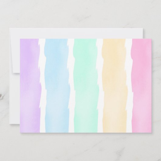 Paarse Eenhoorn Verjaardag Foto Uitnodiging (Achterkant)