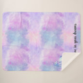 Paarse Eenhoorn Waterverf Geloven Sherpa Deken (Voorkant (horizontaal))