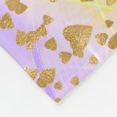 Paarse eenhoorndeken fleece deken (Hoek)