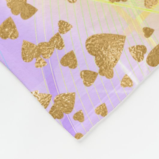 Paarse eenhoorndeken fleece deken (Hoek)