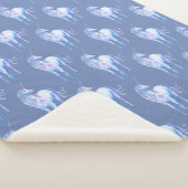 Paarse eenhoorndroom sherpa deken (3/4)