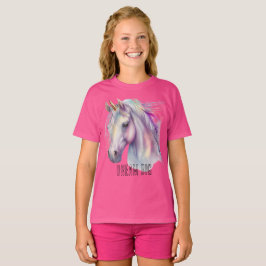 Paarse eenhoorndroom t-shirt