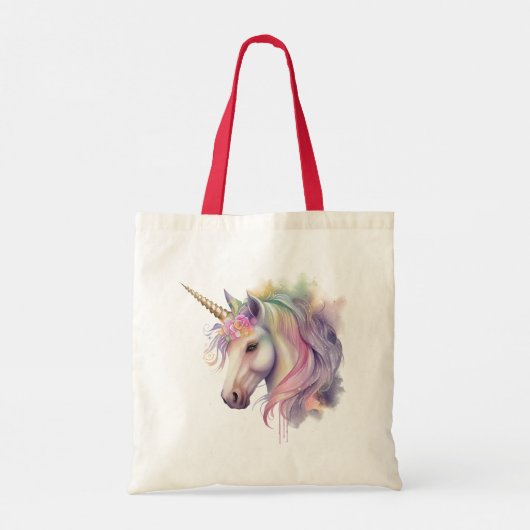 Paarse eenhoorndroom tote bag (Achterkant)