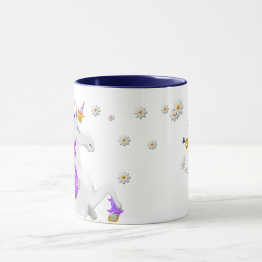 Paarse Eenhoornkroon en Scepter Magisch Mok (Midden)