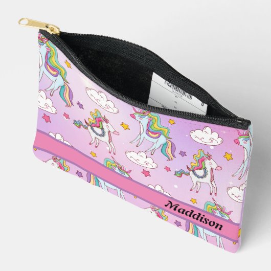 Paarse eenhoornpotlood etui (Open)