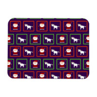 Paarse eenhoorns santa claus patroon