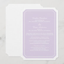 Paarse Eenmaal Elegant Wedding Invite